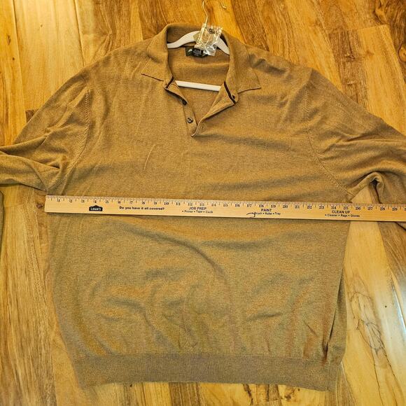 Eddie Bauer NWT XXL Camel Brown top Sweater w Collar Cashmere blend Warm Soft - Picture 5 of 13